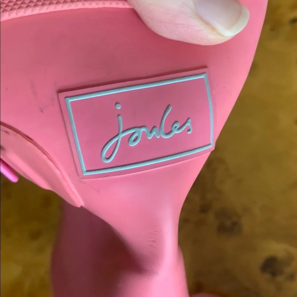 Joules Pink Rain Boot Girls 12
